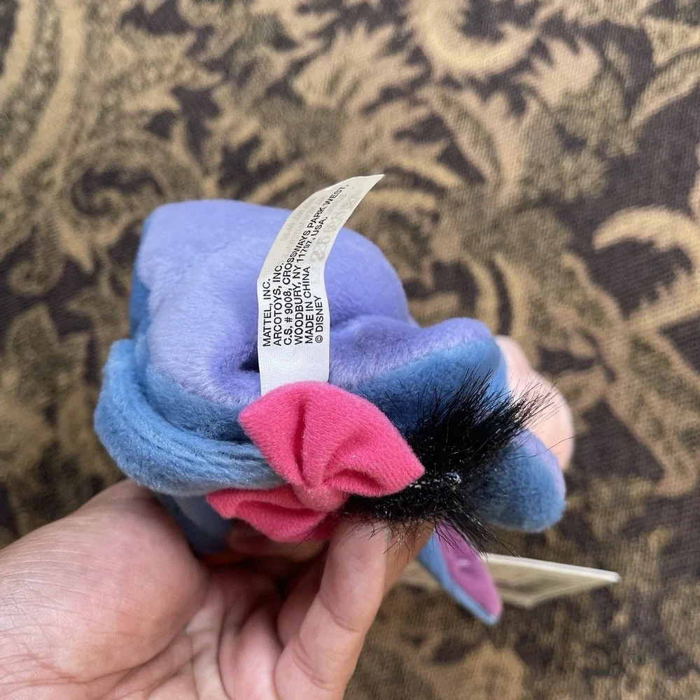 Vtg Eeyore Reindeer Mini Bean Bag 7